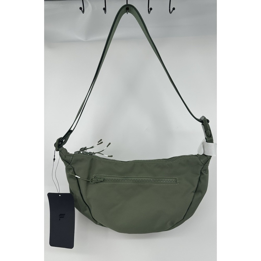 Fabletics The Sling Bag Adjustable Utility Green Zipper New 12X7 - Picture 7 of 15